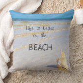 ビーチ、波、シーシェル クッション (ブランケット)