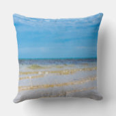 ビーチ、波、シーシェル クッション (裏面)