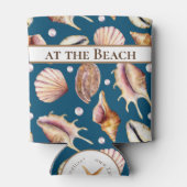 ビーチ/海の貝殻/青 缶クーラー (裏面)