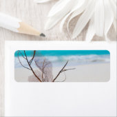 ビーチ・海コンセプトビーチ美しいブルーカリブの ラベル (インサイチュ)