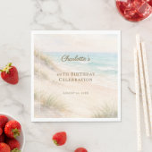 ビーチ 海岸 夏 誕生日 スタンダードランチョンナプキン (インサイチュ)