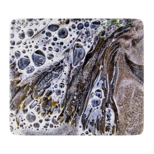 ビーチ、海藻、水砂 カッティングボード (正面)