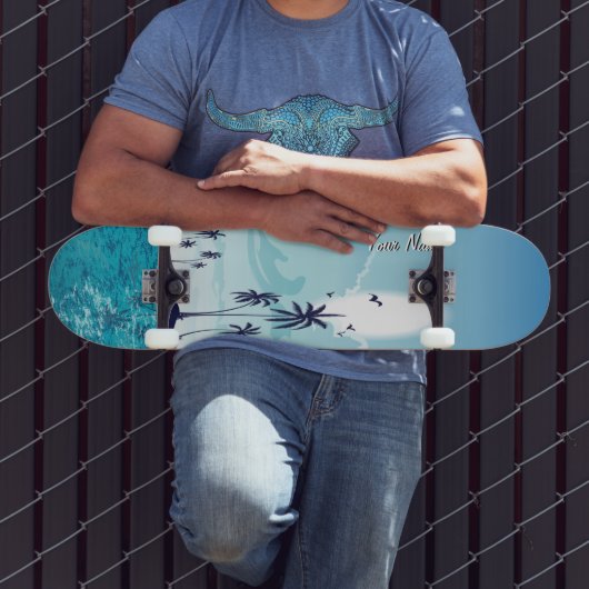 ビーチ+海+ヴィンテージ+青+素晴らし波+葛飾+北国 スケートボード (室外3)