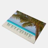 ビーチ,海，手のひら，ようこそ ドアマット (アングル)