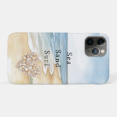ビーチ 海 貝殻 ハート Case-Mate iPhoneケース (裏面(横))