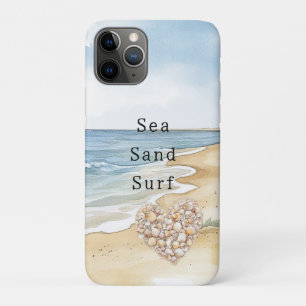 ビーチ 海 貝殻 ハート iPhone 11 PROケース