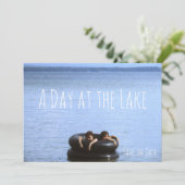 ビーチ、湖の水泳のビーチのパーティーの日 セーブザデート (スタンド正面)