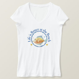 ビーチ、熱帯魚、Tシャツでの生活が向上 トライブレンドＴシャツ