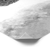 ビーチ、白黒、古い写真ヴィンテージの女性 ポスター (角)