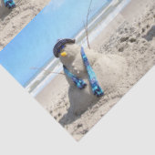 ビーチ/砂彫刻雪だるまクリスマス 薄葉紙 (詳細)