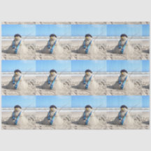 ビーチ/砂彫刻雪だるまクリスマス