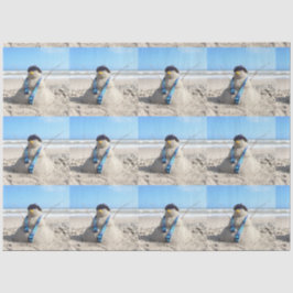 ビーチ/砂彫刻雪だるまクリスマス 薄葉紙