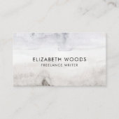 ビーチ 砂浜 水彩抽象 ベージュ プロフェッショナル 名刺 (正面)