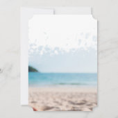 ビーチ，砂，ビーチハウス退職パーティー 招待状 (裏面)