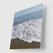 ビーチ/砂/波 スクエア壁時計 (傾斜)