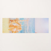 ビーチ、砂、貝殻、ヒトデ ヨガマット (裏面(横))