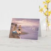 ビーチ、私と結婚します カード (黄色い花)