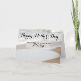 ビーチ – 箴言31:28聖句マザーズの日 カード