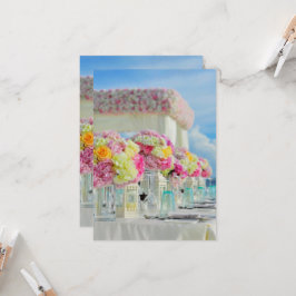 ビーチ、結婚披露宴、テーブル設定、Centerpi