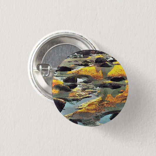 ビーチ 缶バッジ (正面&裏面)