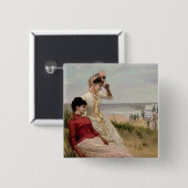 ビーチ 缶バッジ (正面&裏面)