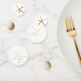 ビーチ、航海のゴールドサンドドル、ヒトデ コンフェッティ