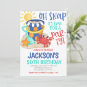 ビーチ 誕生日パーティー インビテーション (スタンド正面)