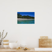 ビーチ、遠くでいかだ ポスター (キッチン)