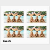 ビーチ 長方形シール (シート)