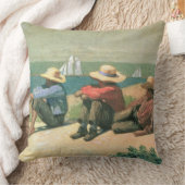 ビーチ、1875年(w/c) クッション (ブランケット)