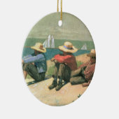 ビーチ、1875年(w/c) セラミックオーナメント (右)