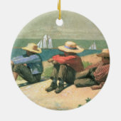 ビーチ、1875年(w/c) セラミックオーナメント (裏面)