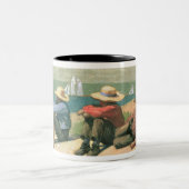 ビーチ、1875年(w/c) ツートーンマグカップ (中央)