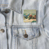 ビーチ、1875年(w/c) 缶バッジ (インサイチュ)