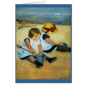 ビーチ(1884年)のメリーCassatt子供