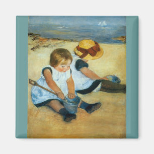 ビーチ(1884年)のメリーCassatt子供 マグネット