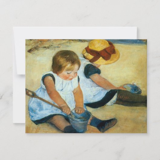 ビーチ(1884年)のメリーCassatt子供 招待状 (正面)