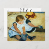 ビーチ(1884年)のメリーCassatt子供 招待状 (正面/裏面)