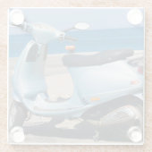 ビーチ| Ephesus、トルコのスクーター ガラスコースター (裏面)