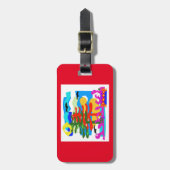 ビーチ- Sun & Surf – オーストラリア – 赤 ラゲッジタグ (正面縦)
