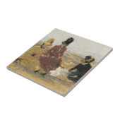 ビーチ、Trouville | 1887年 タイル (側面)