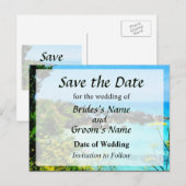 ビーチat St. George Bミューダ日付を保存 案内ポストカード (正面/裏面)