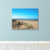 ビーチAt Troon Scotlandポストカードポスター写真 キャンバスプリント (インサイチュ (ウッドフロア))