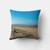 ビーチAt Troon Scotlandポストカードポスター写真 クッション (裏面)