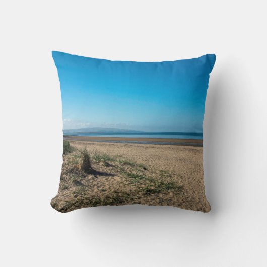 ビーチAt Troon Scotlandポストカードポスター写真 クッション (正面)