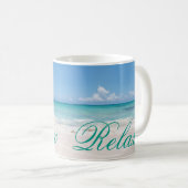 ビーチBackgroud コーヒーマグカップ (正面右)