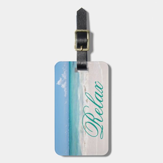 ビーチBackgroud ラゲッジタグ (正面縦)