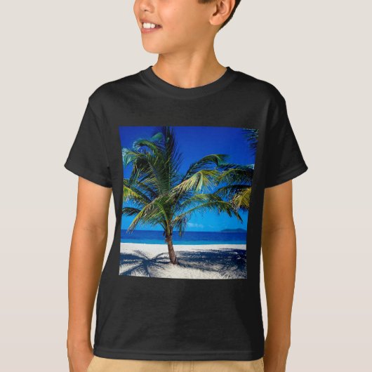 ビーチCroix私達バージン諸島 Tシャツ (正面)