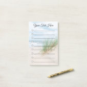 ビーチDunesスクリプパーソナライズされたトがDoリストに並ぶ ポストイット (デスク上)