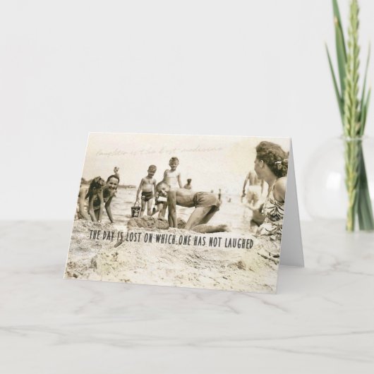 ビーチFROLICSグリーティングカード サンキューカード (正面)